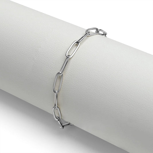 Paperclip bracelet with Charm Keeper silver