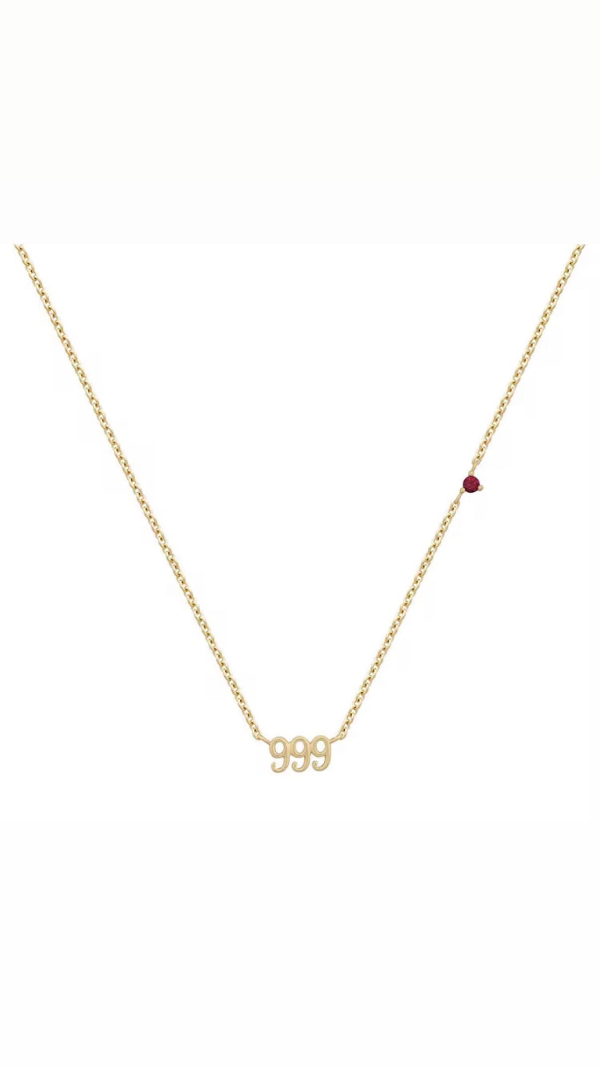 Angel Number Necklaces 18k finish Cubic Zirconia stone