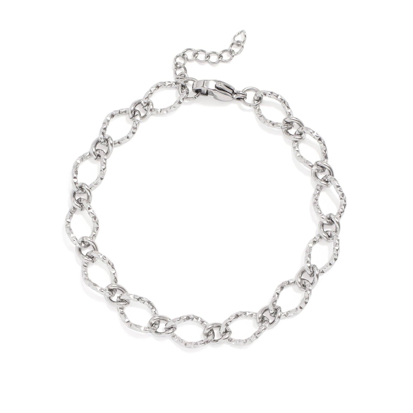 Oval Chain Bracelet 18k Real Gold plated