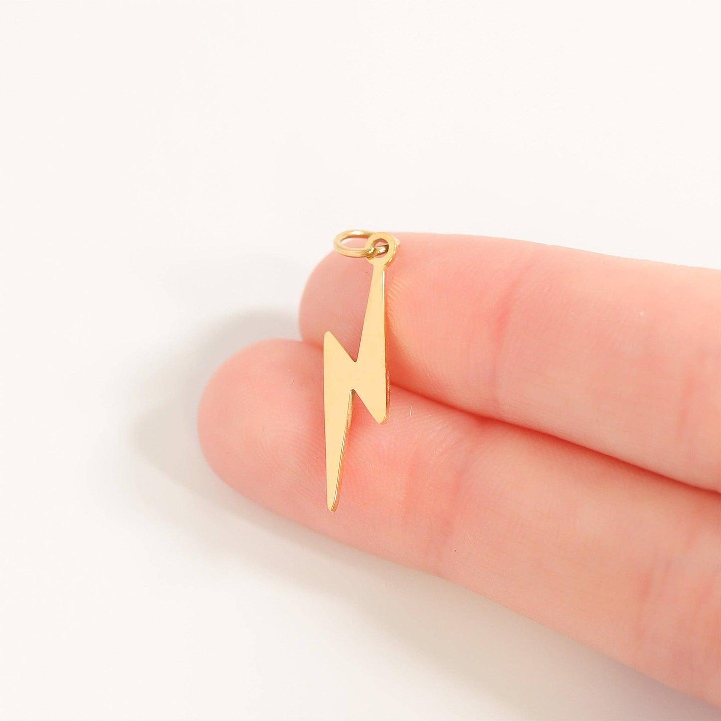 Lightning Bolt Charm 18K gold finish