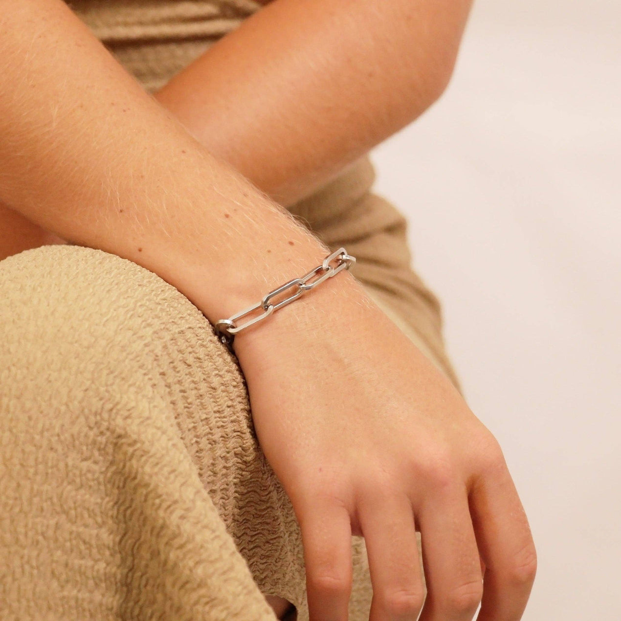 Paperclip Chain Bracelet Gold and Silver
