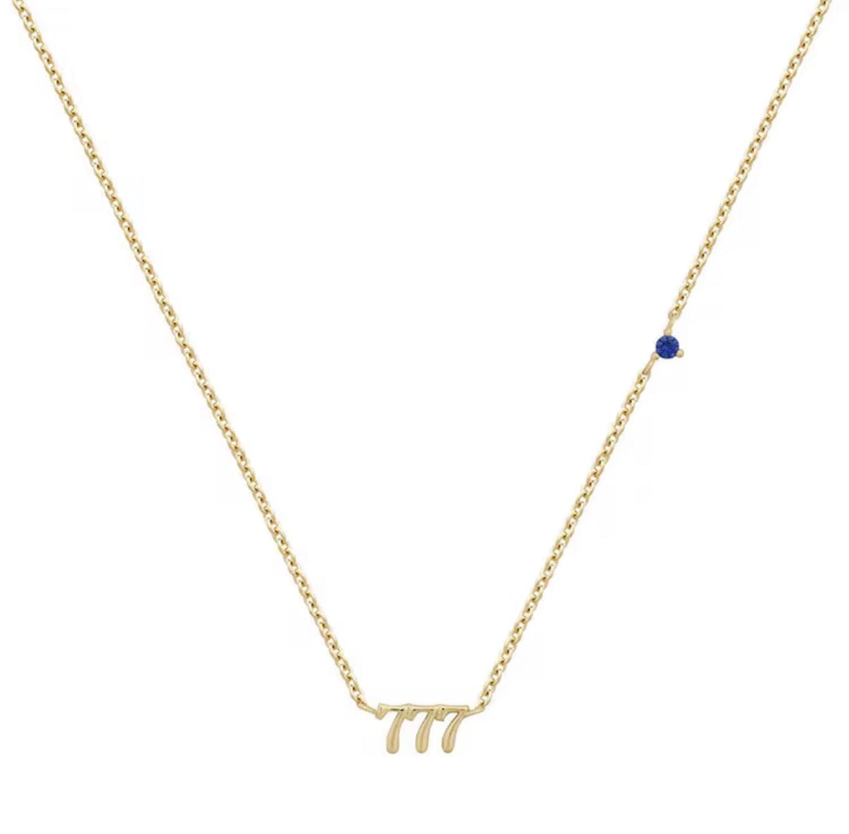 Angel Number Necklaces 18k finish Cubic Zirconia stone