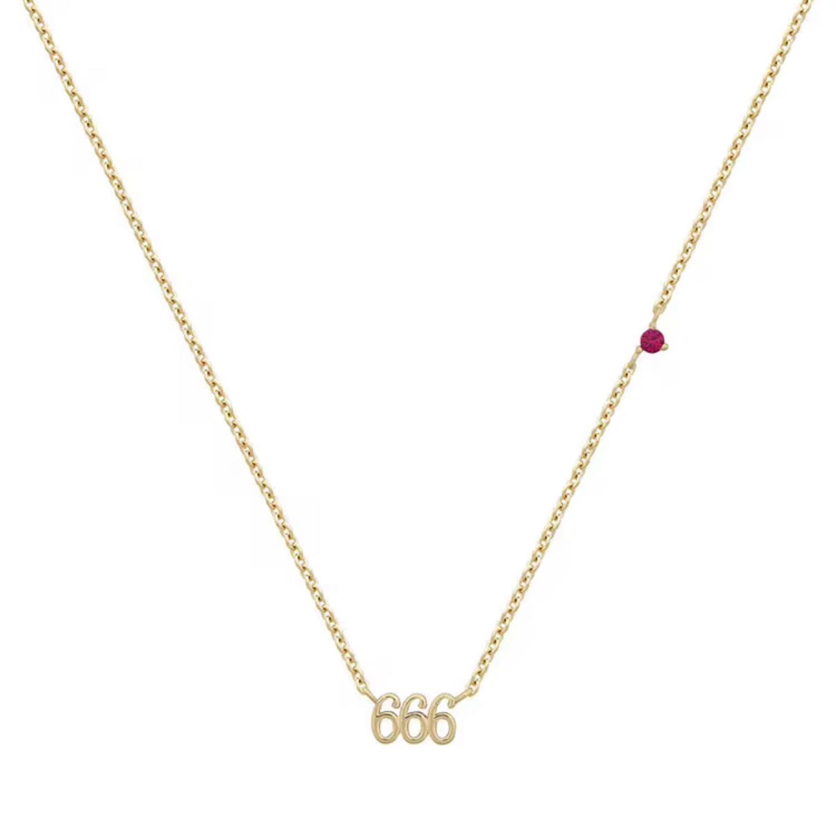 Angel Number Necklaces 18k finish Cubic Zirconia stone