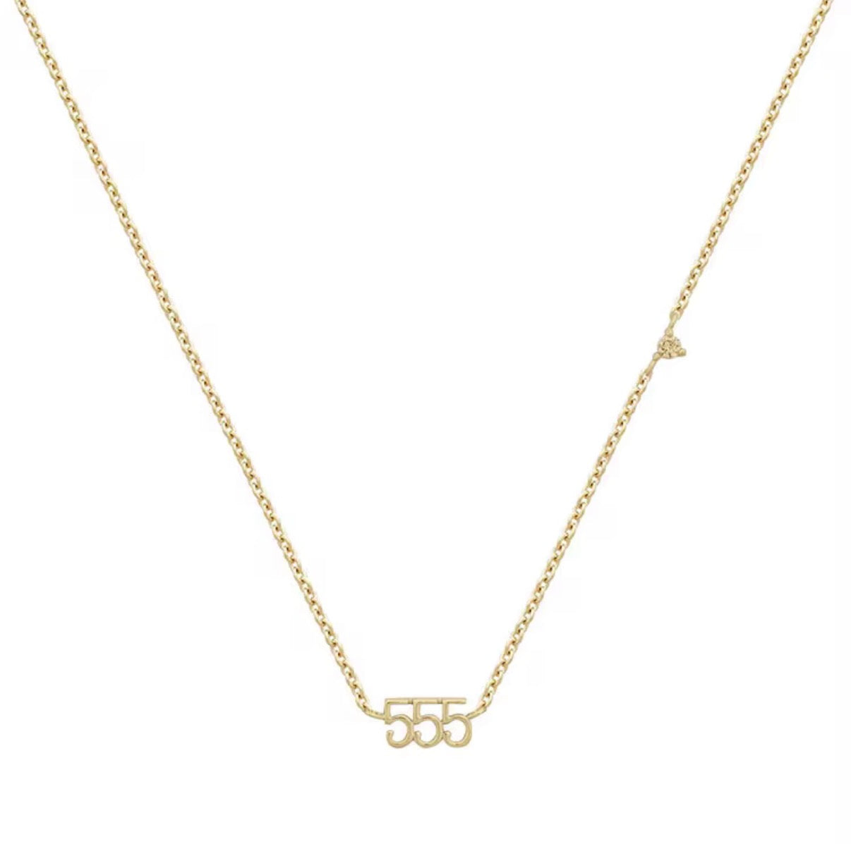 Angel Number Necklaces 18k finish Cubic Zirconia stone