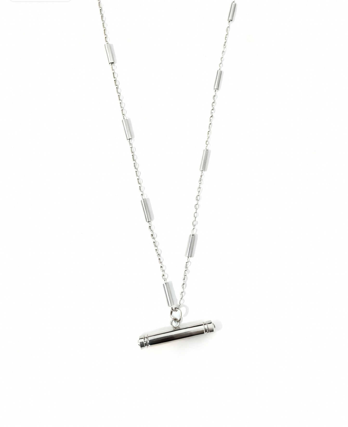 T Bar satellite bar necklace