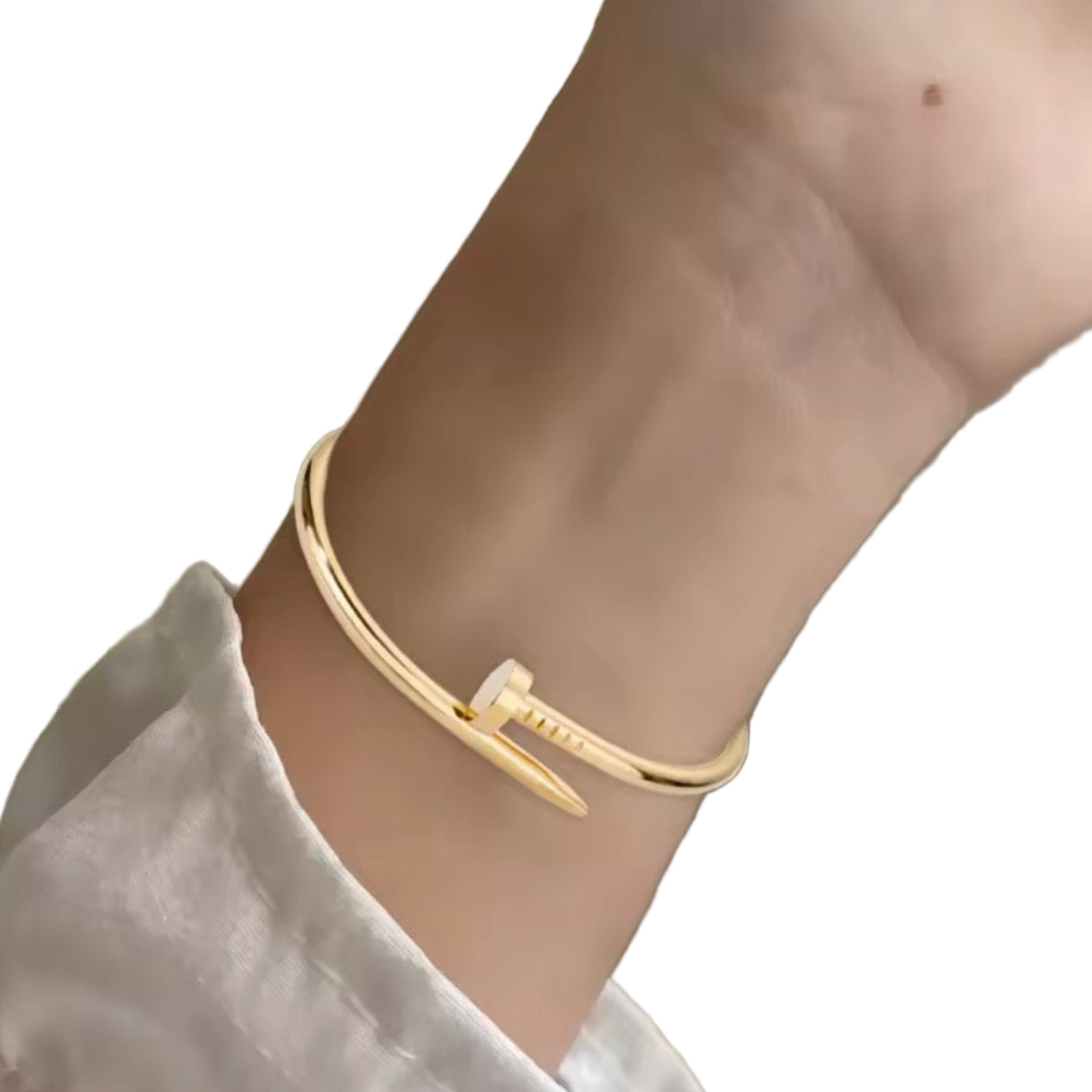 Nail Bangle Gold & Silver PVD finish