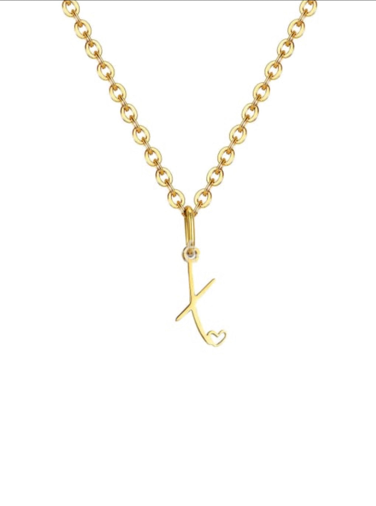 Mini Heart Initial necklace