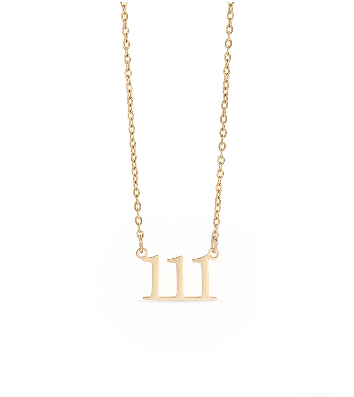 Angel Number Necklaces 18k Gold PVD plating and Silver