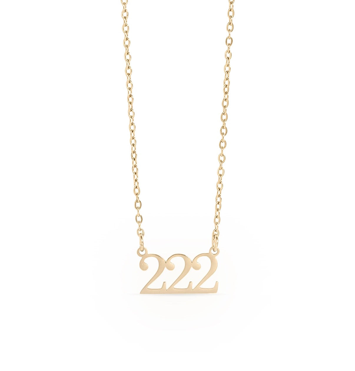 Angel Number Necklaces 18k Gold PVD plating and Silver
