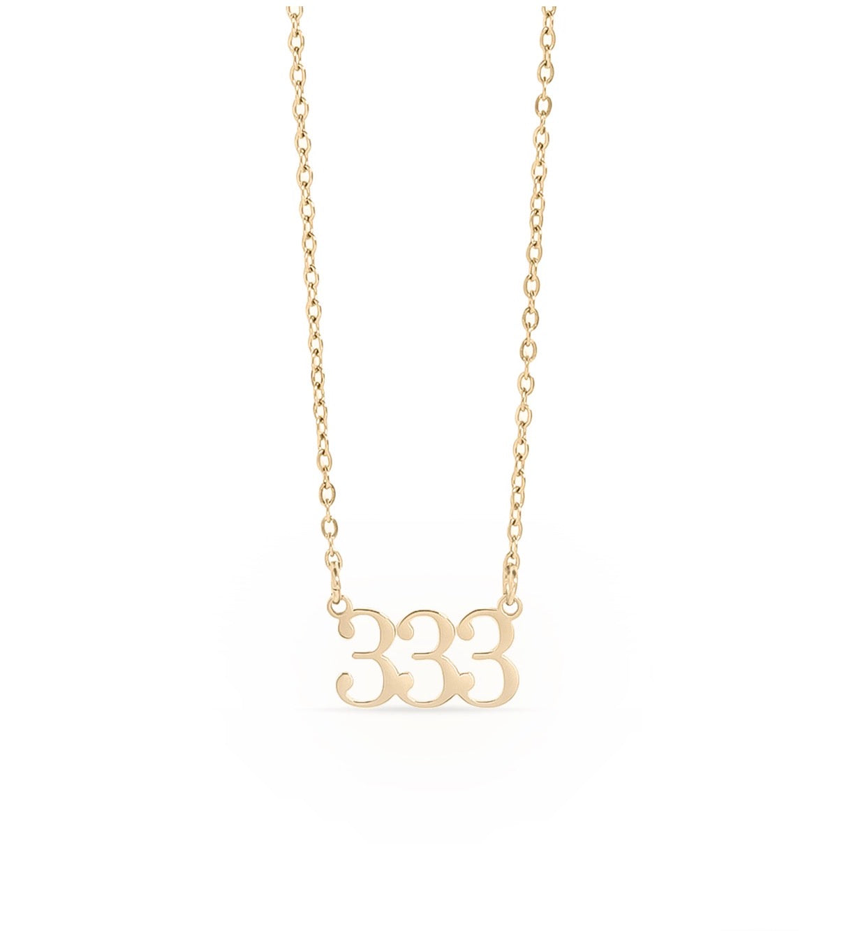 Angel Number Necklaces 18k Gold PVD plating and Silver