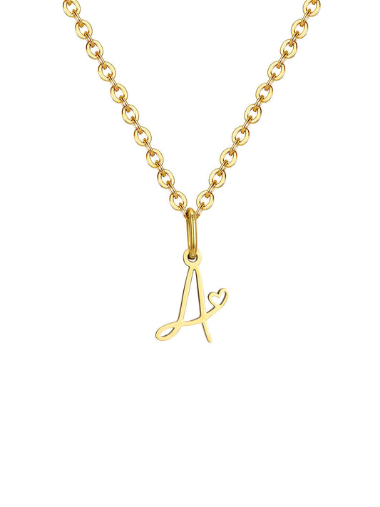 Mini Heart Initial necklace