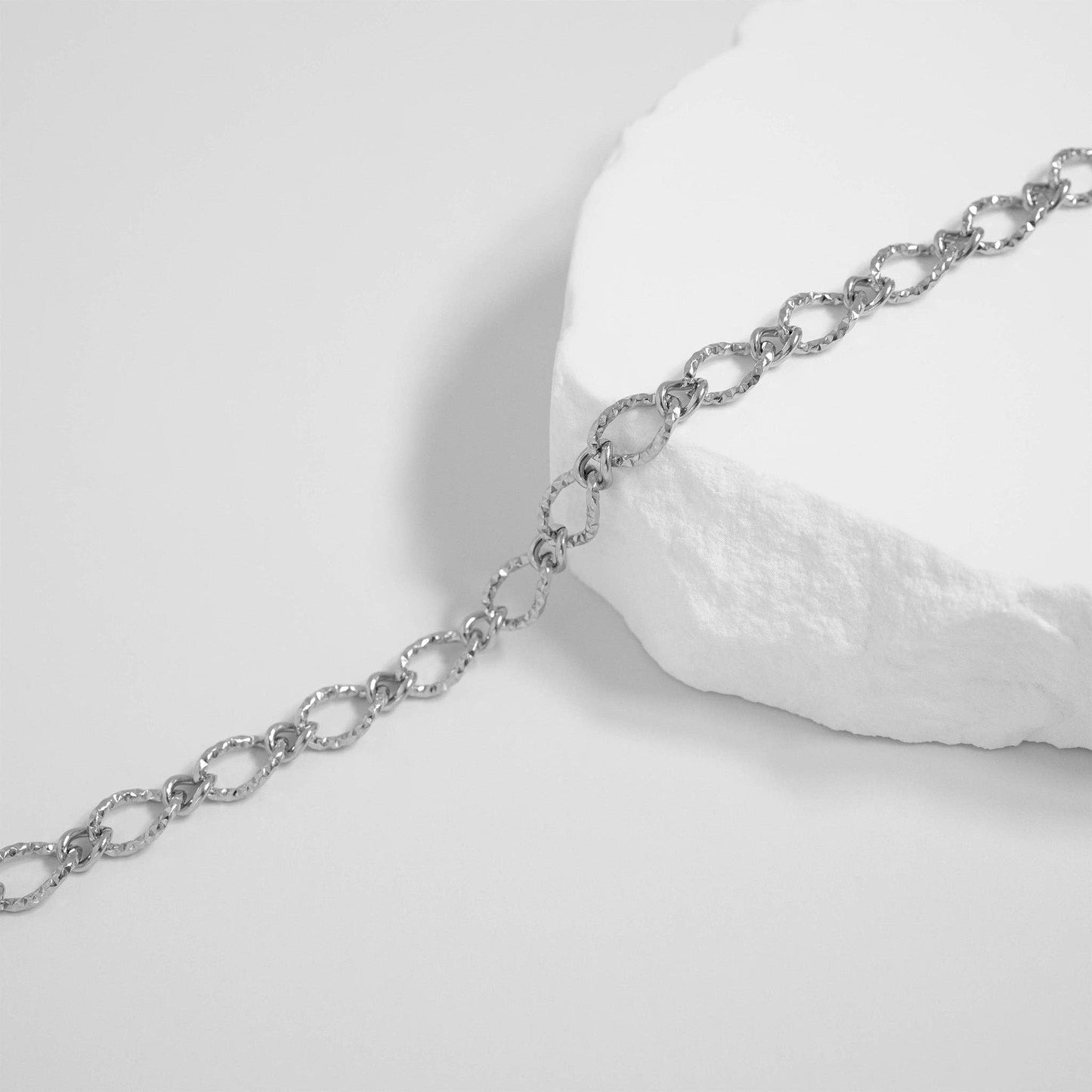 Oval Chain Bracelet 18k Real Gold plated