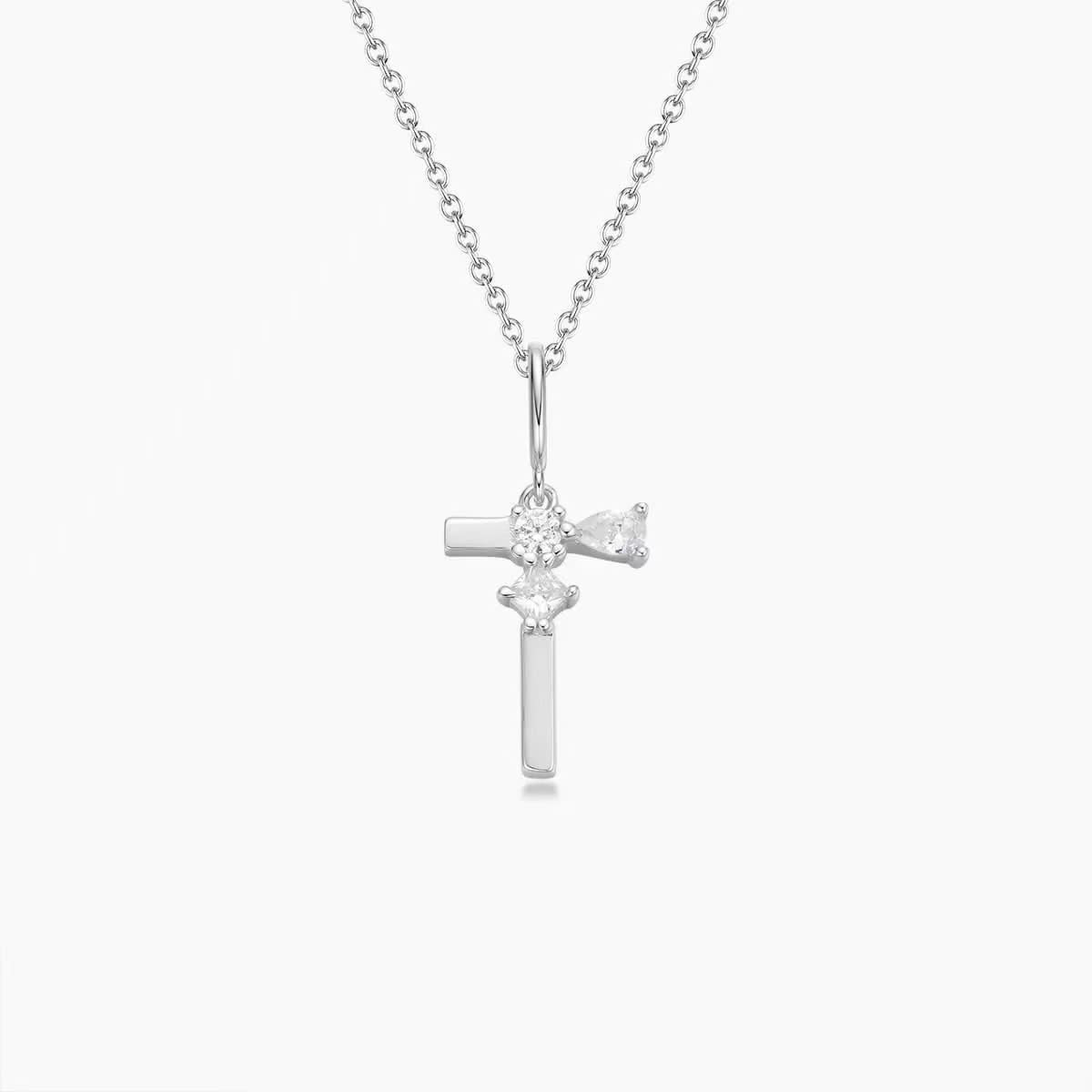 Luxe Initial Necklace 18k White gold finish on Sterling Silver INTRODUCTORY PRICE