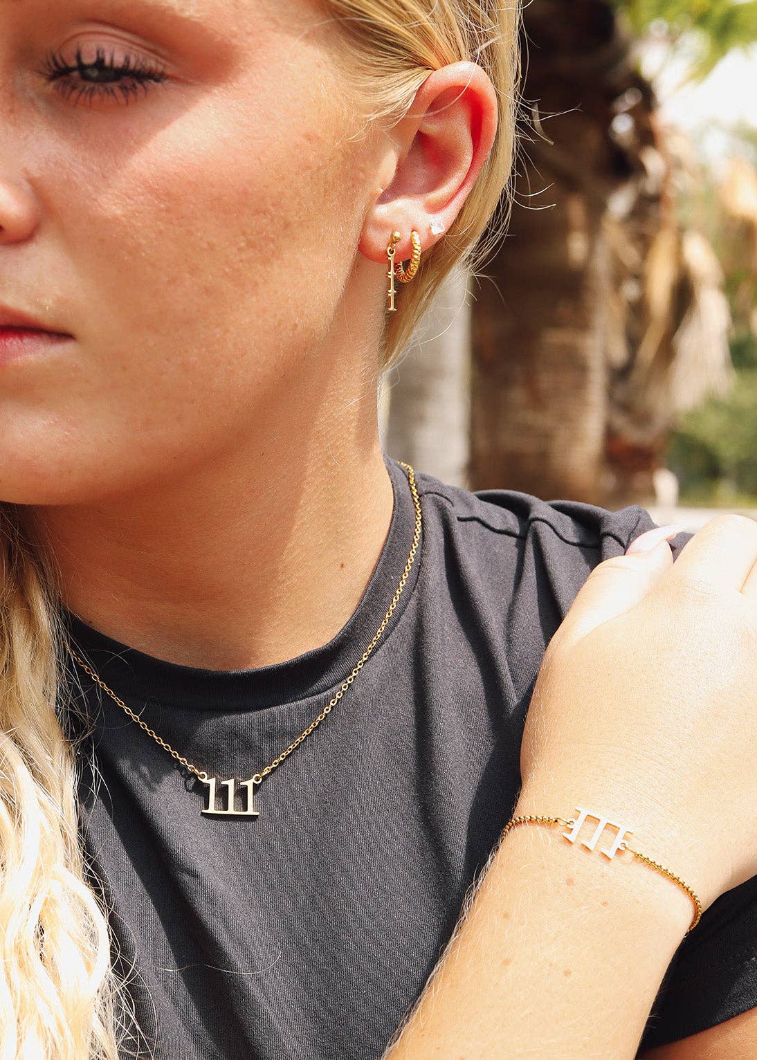 Angel Number Necklaces 18k Gold PVD plating and Silver