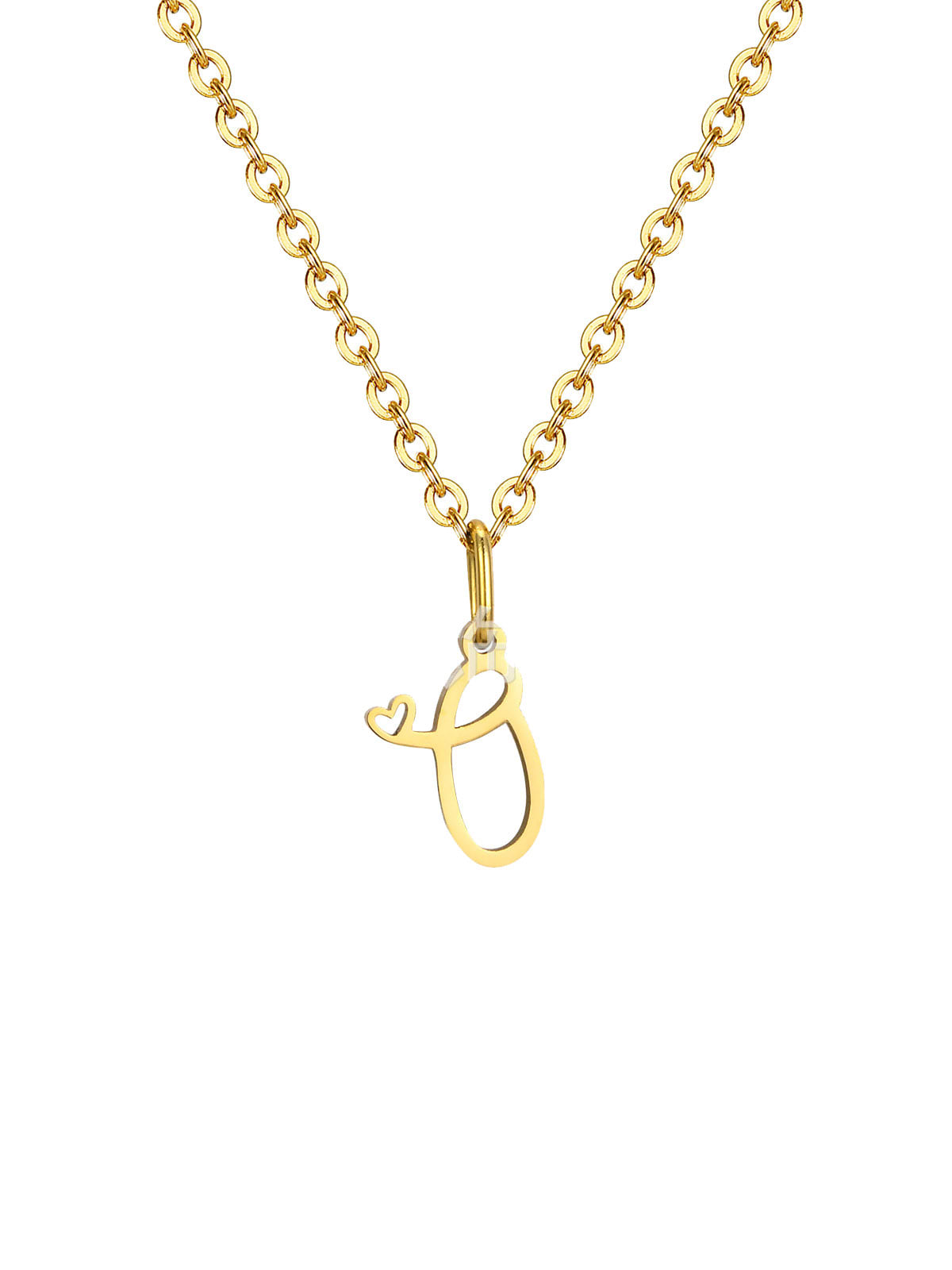 Mini Heart Initial necklace