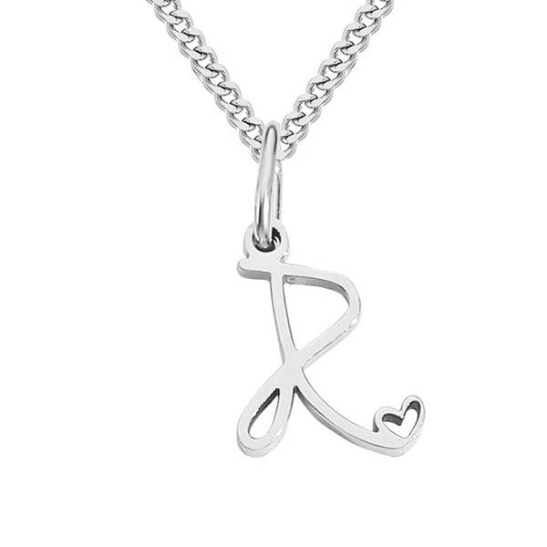 Silver necklace with a unique pendant on a white background