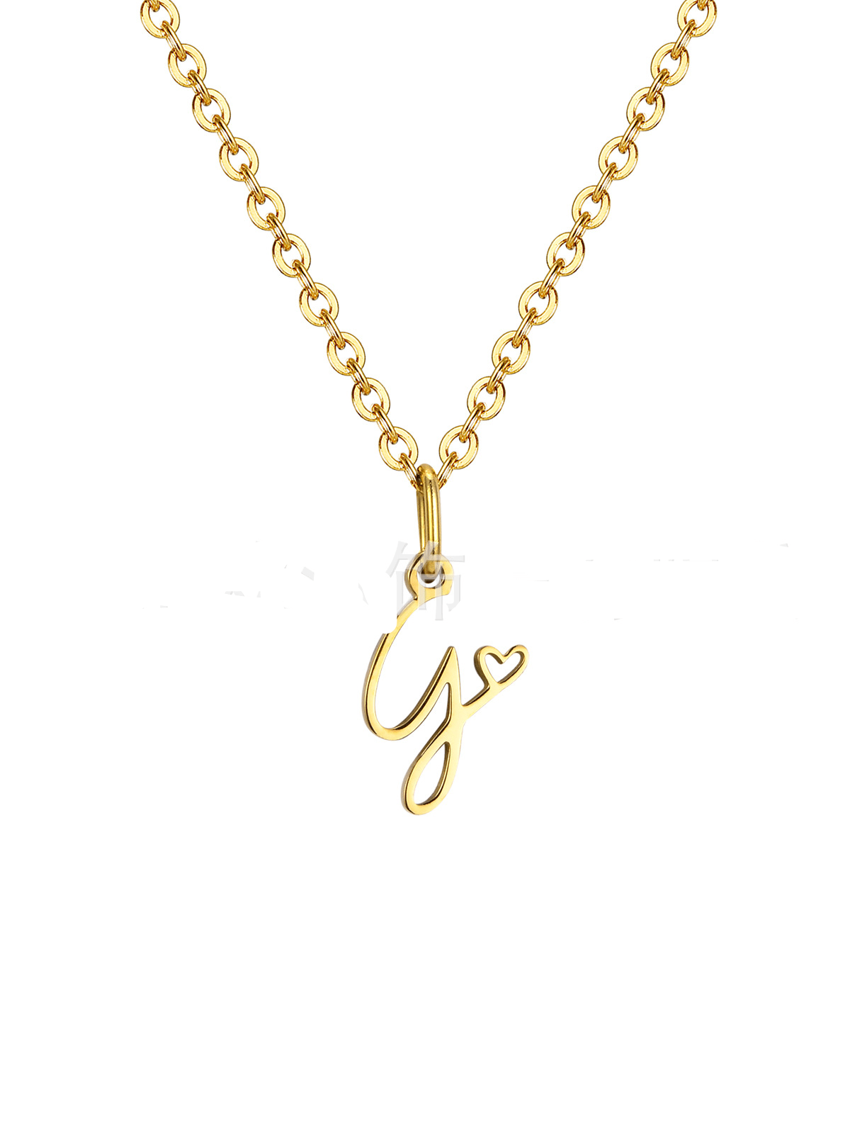 Mini Heart Initial necklace