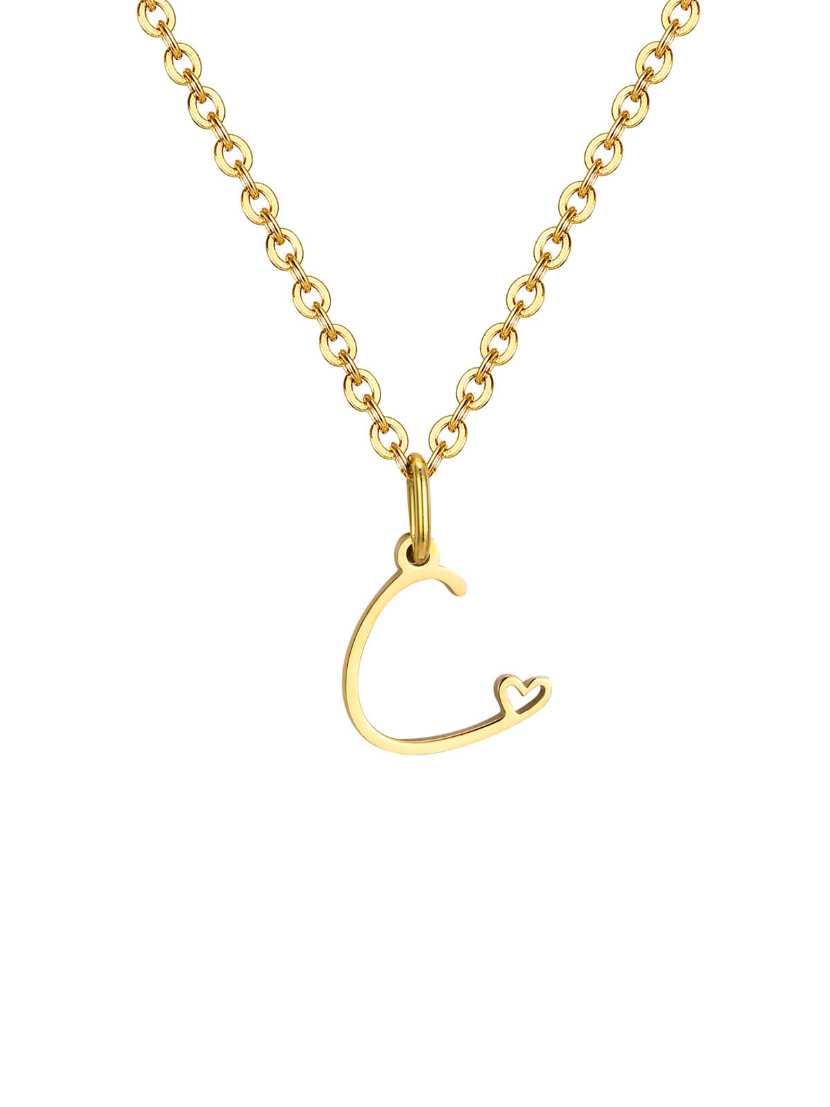 Mini Heart Initial necklace