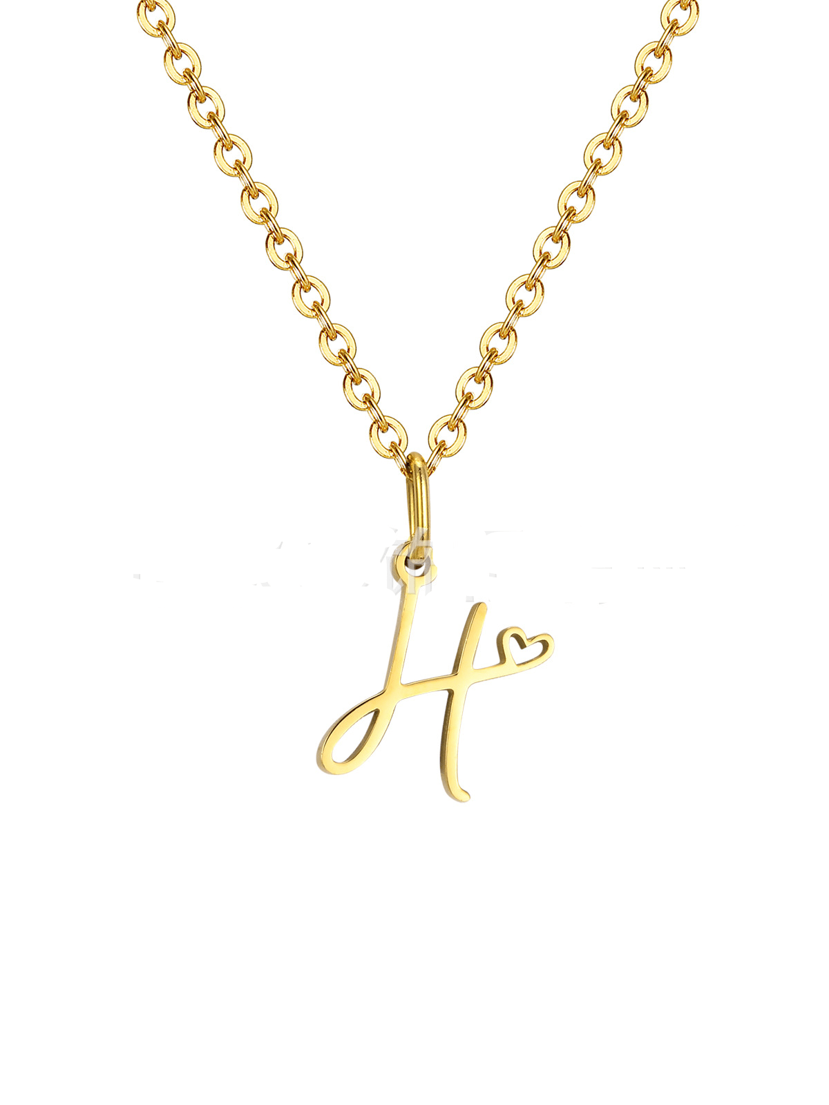 Mini Heart Initial necklace