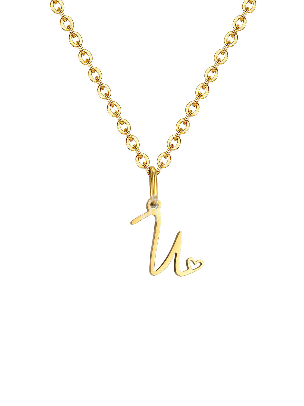 Mini Heart Initial necklace