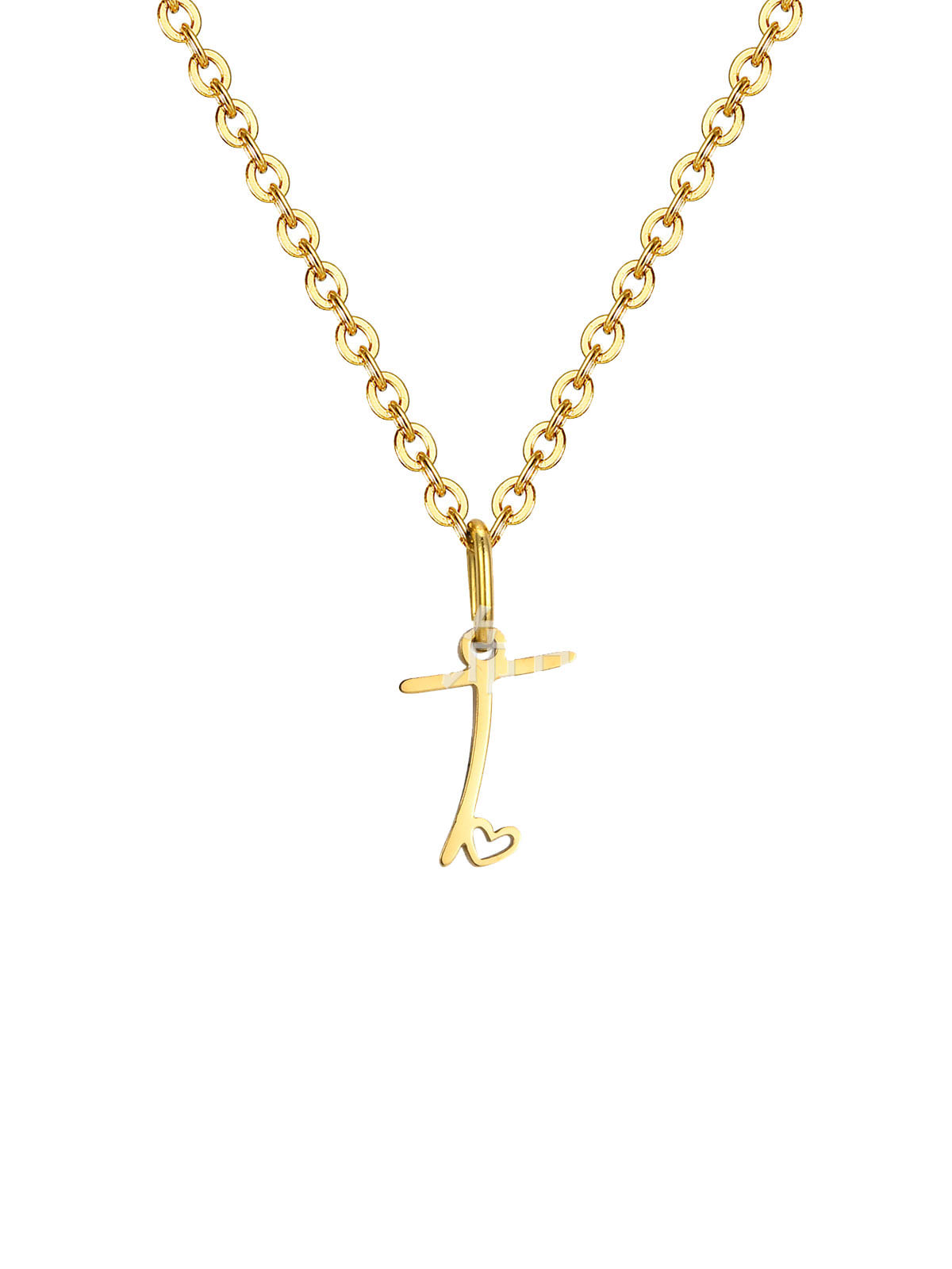 Mini Heart Initial necklace