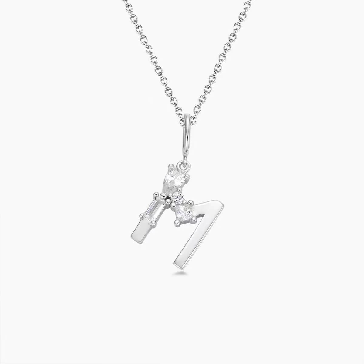 Luxe Initial Necklace 18k White gold finish on Sterling Silver INTRODUCTORY PRICE