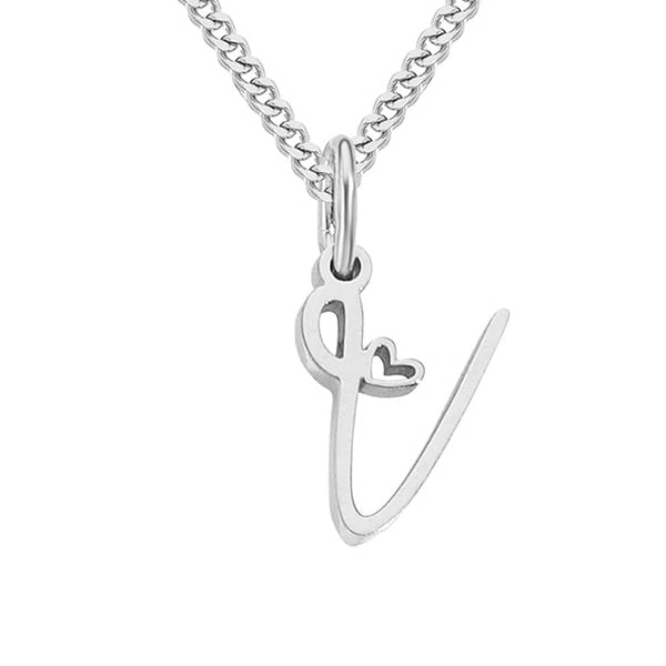Mini Heart Initial necklace