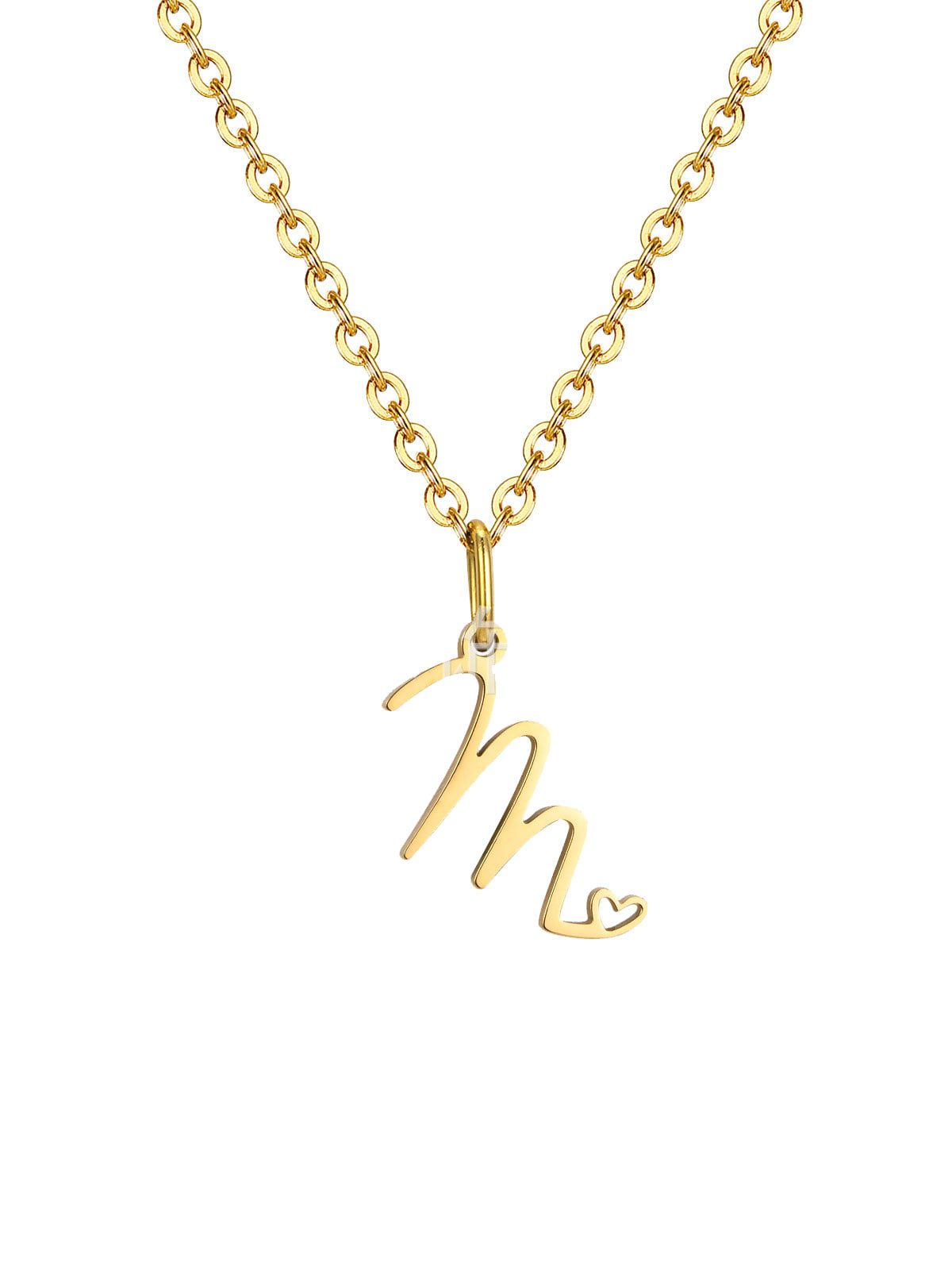 Mini Heart Initial necklace