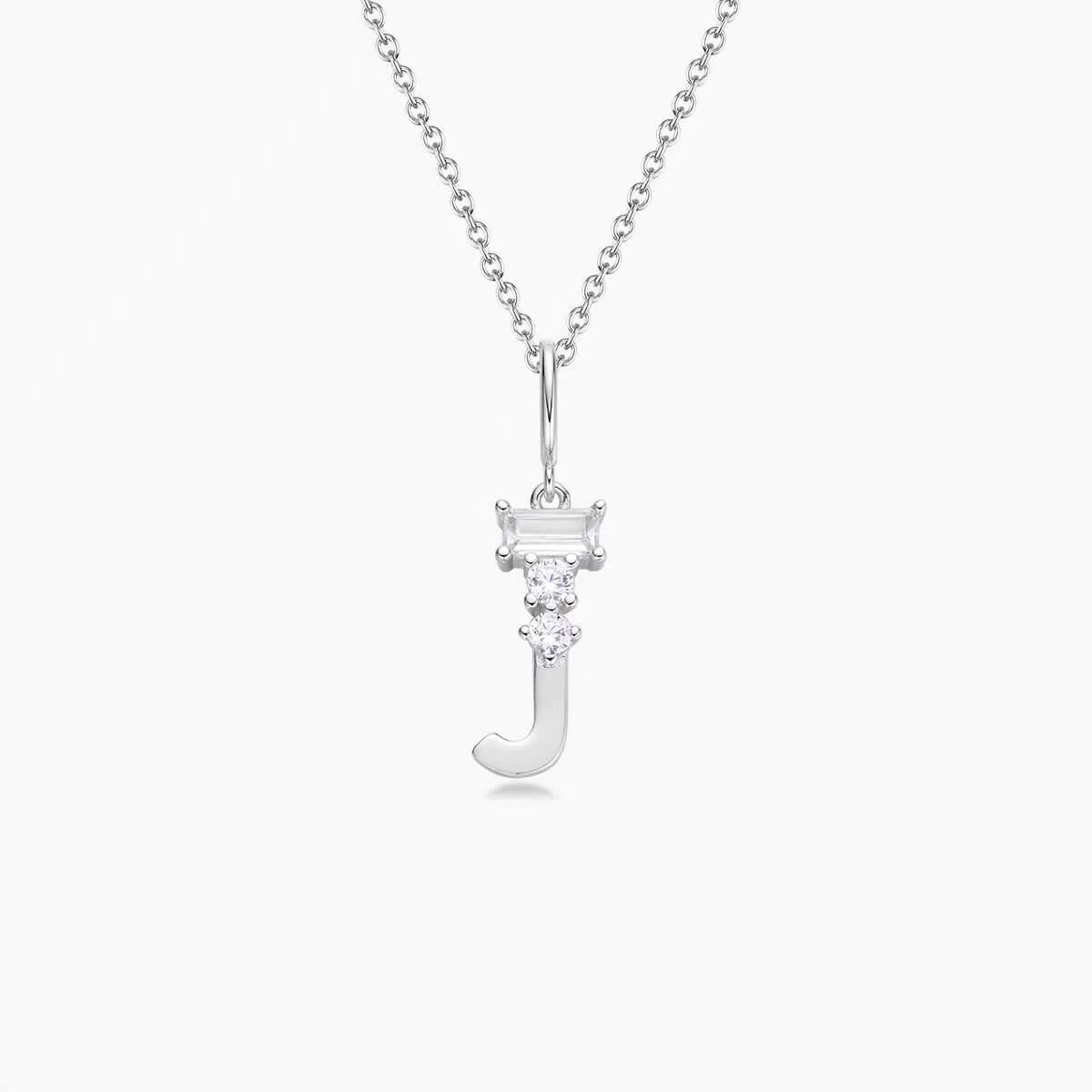Luxe Initial Necklace 18k White gold finish on Sterling Silver INTRODUCTORY PRICE