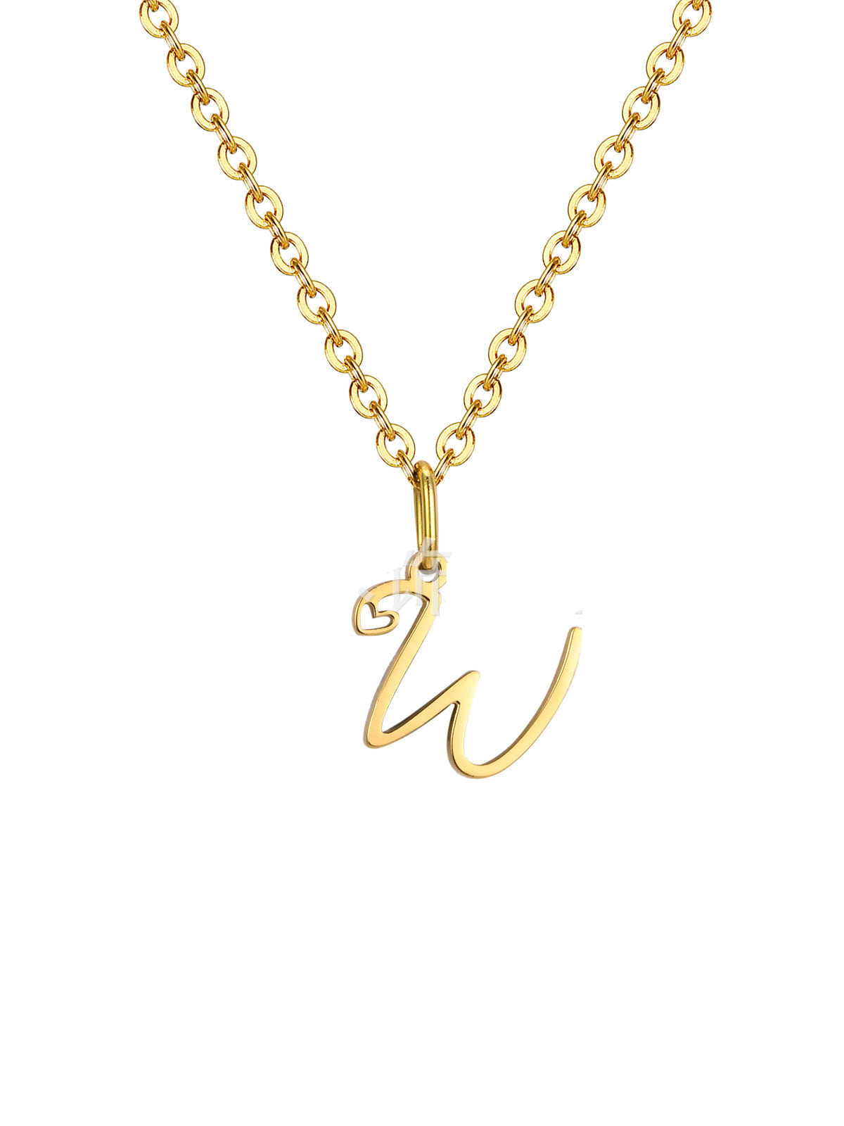 Mini Heart Initial necklace