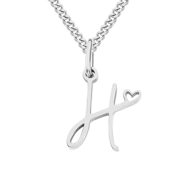 Mini Heart Initial necklace